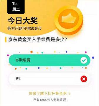 京东黄金买入手续费是多少？