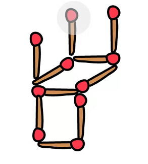 脑洞大师第32关考考你的智力！移动两根火柴，让椅子正过来吧”