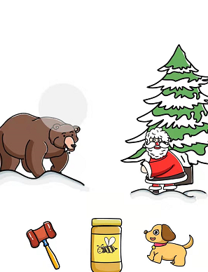 脑洞大师一起寻找圣诞老人第9关圣诞老人危险！快救他”