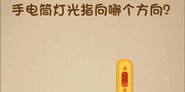 最强的大脑第9关手电筒灯光指向哪个方向”