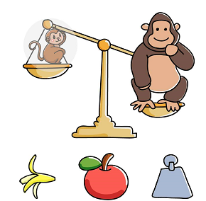 脑洞大师第211关让天平倾向左边”