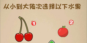 最强的大脑134关从小到大依次选择以下水果”