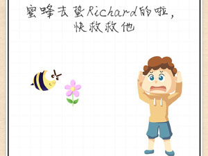 最强大脑急转弯第8关蜜蜂去蛰Richard的啦,快救救他”
